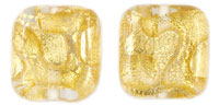 Gold Foil Squares 13/13mm : Crystal