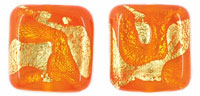 Gold Foil Squares 13/13mm : Orange