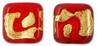 Gold Foil Squares 13/13mm : Siam Ruby