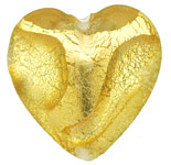 Gold Foil Hearts 18 x 18mm: Crystal