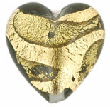 Gold Foil Hearts 18 x 18mm: Black Diamond