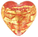 Gold Foil Hearts 18 x 18mm : Pink