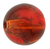 Round Foil Beads 10mm: Ruby
