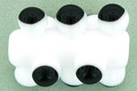 Bumpy Tube 20/13mm : White with Black Dots