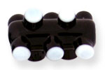 Bumpy Tube 20/13mm : Black with White Dots