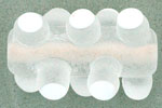 Bumpy Tube 20/13mm : Matte - Crystal with White Dots