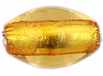 Silver Foil Oval Tubes 13/8mm : Med Topaz