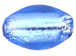 Silver Foil Oval Tubes 13/8mm: Sapphire