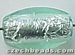 Silver Foil Oval Tubes 13/8mm: Peridot