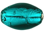 Silver Foil Oval Tubes 13/8mm: Teal