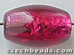 Silver Foil Oval Tubes 13/8mm: Ruby