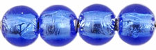 Silver Foil Rounds 6mm : Sapphire
