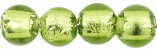 Silver Foil Rounds 6mm : Olivine