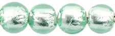 Silver Foil Rounds 6mm : Peridot