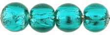 Silver Foil Rounds 6mm : Teal