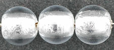 Silver Foil Rounds 8mm: Crystal