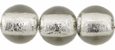 Silver Foil Rounds 8mm: Black Diamond