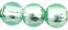 Silver Foil Rounds 8mm : Peridot
