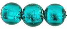 Silver Foil Rounds 8mm: Teal