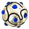 Bumpy Silver Foil Round 10mm: Sapphire