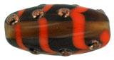 Orange Bumpy Ovaled Tube 18/8mm: Smoky Topaz