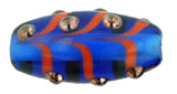Orange Bumpy Ovaled Tube 18/8mm: Sapphire
