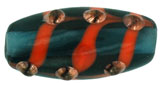 Orange Bumpy Ovaled Tube 18/8mm: Montana Blue