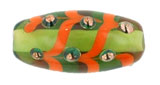 Orange Bumpy Ovaled Tube 18/8mm: Olivine