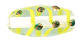 Yellow Bumpy Ovaled Tube 18/8mm: Crystal
