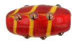 Yellow Bumpy Ovaled Tube 18/8mm: Red