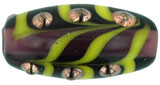 Yellow Bumpy Ovaled Tube 18/8mm: Amethyst