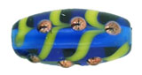 Yellow Bumpy Ovaled Tube 18/8mm: Cobalt