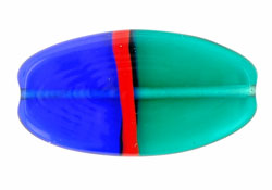 Thin Ovals 32/18mm : Emerald/Cobalt