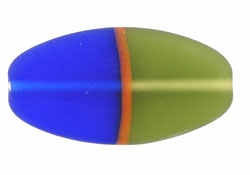 Thin Ovals 32/18mm : Matte - Olivine/Cobalt