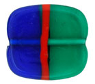 Thin Squares 20/20mm: Emerald/Cobalt
