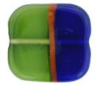 Thin Squares 20/20mm : Olivine/Cobalt