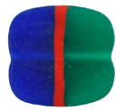 Thin Squares 20/20mm : Matte - Emerald/Cobalt