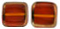 Stained Glass Squares 14 x 13mm : Med Topaz