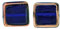 Stained Glass Squares 14 x 13mm: Cobalt