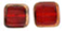 Stained Glass Squares 14 x 13mm: Siam Ruby