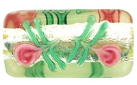 Flat Silver Foil Flower Rectangles 18/10mm: Jonquil