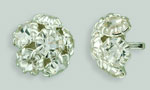 Rhinestone Button - Carnation 12mm : Silver - Crystal