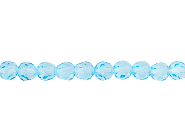 Preciosa : MC Bead Reg.Cut 19-602 Round 4mm - Aqua Bohemica (40pcs)