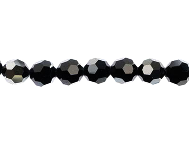 Preciosa : MC Bead Reg.Cut 19-602 Round 4mm - Hematite Halfcoat (40pcs)