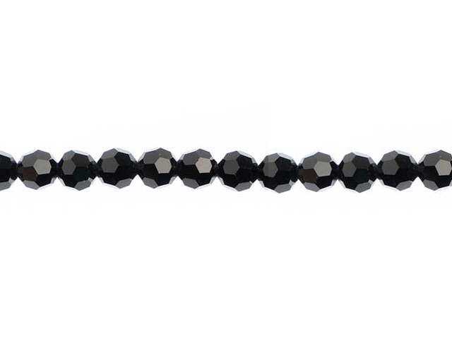 Preciosa : MC Bead Reg.Cut 19-602 Round 5mm - Jet (32pcs)