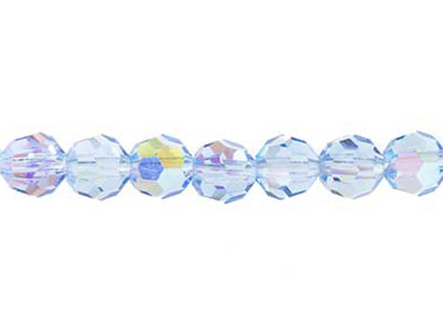 Preciosa : MC Bead Reg.Cut 19-602 Round 5mm - Light Sapphire AB (32pcs)