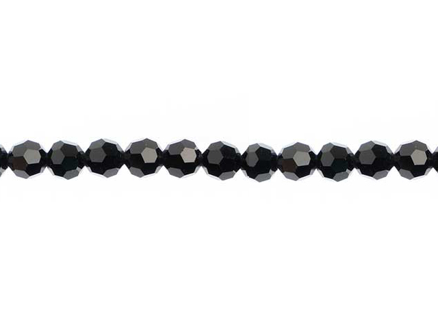 Preciosa : MC Bead Reg.Cut 19-602 Round 6mm - Jet (36pcs)