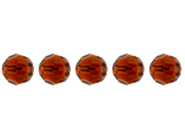 Preciosa : MC Bead Reg.Cut 19-602 Round 6mm - Smoke Topaz (36pcs)