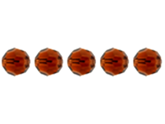 Preciosa : MC Bead Reg.Cut 19-602 Round 6mm - Smoke Topaz (36pcs)