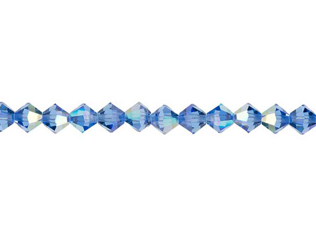 Preciosa : MC Bead 69-302 Rondell 4mm - Sapphire AB (40pcs)